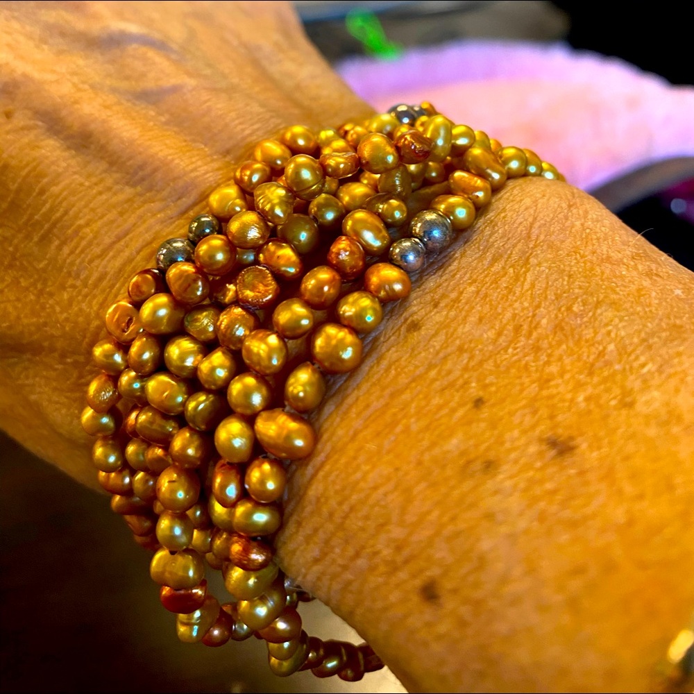 Silpada copper/gold bead bracelets